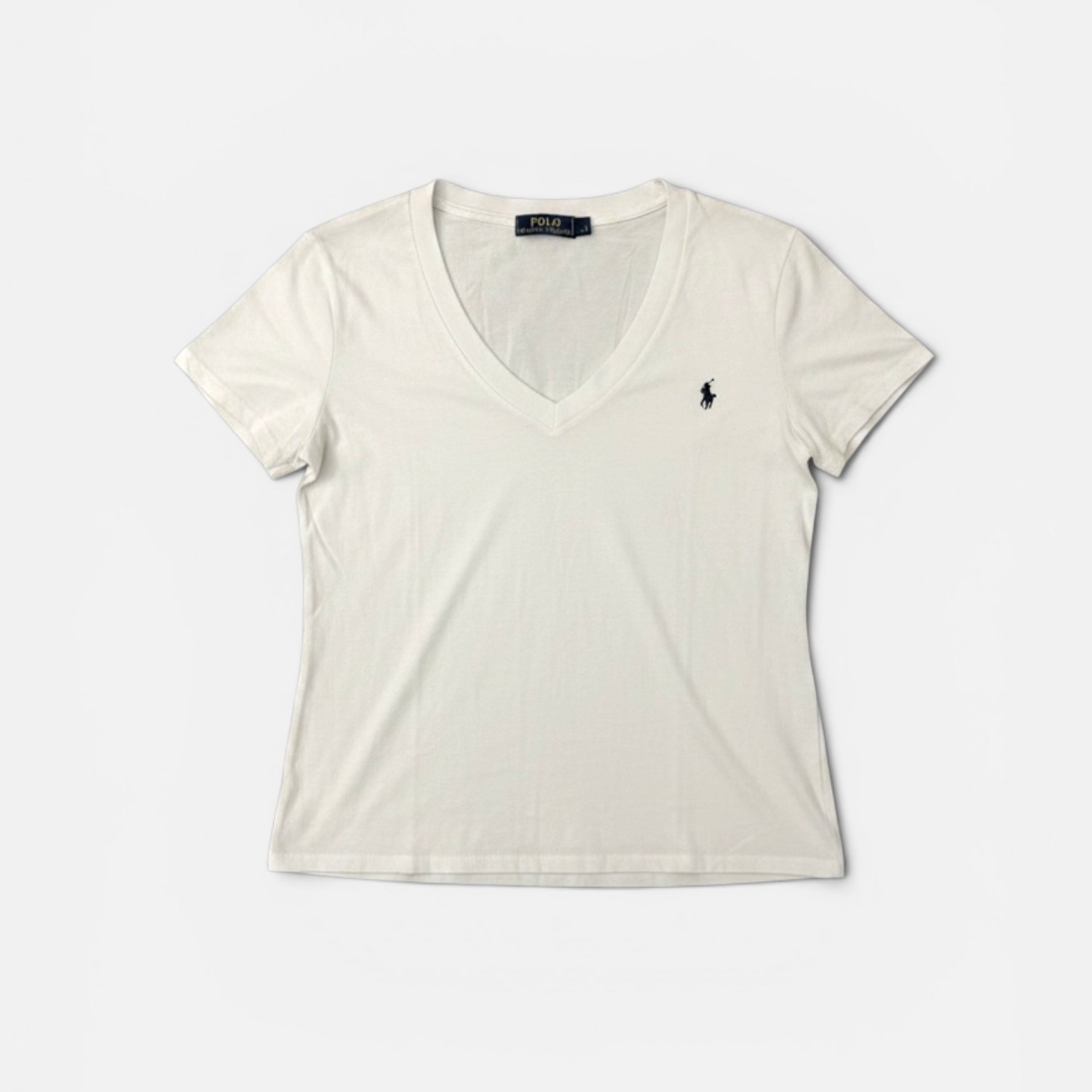 Polo Ralph Lauren Γυναικείο Λευκό V-Neck T-Shirt L